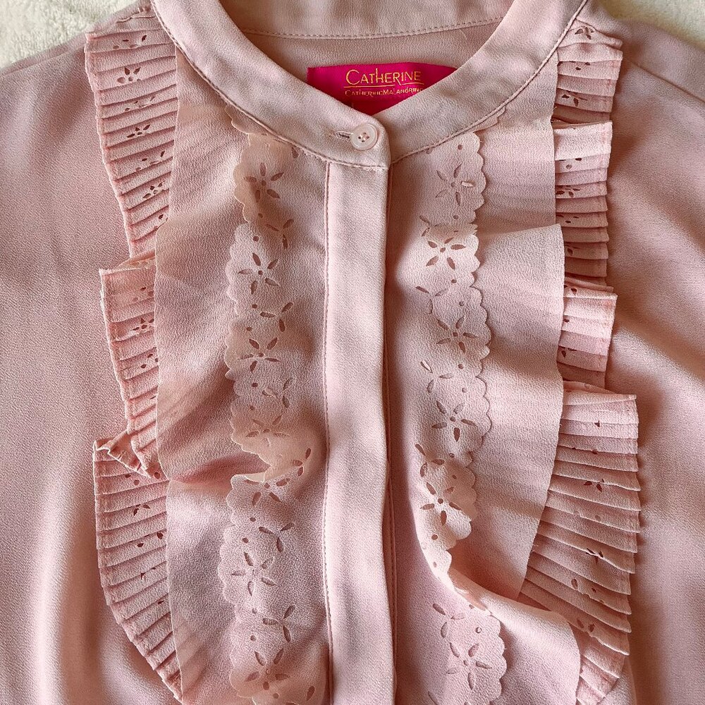 Catherine Malandrino Blush Ruffle Blouse – Size S